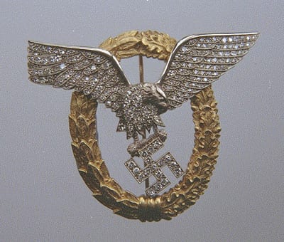 Combined Pilot's and Observers Badge in Gold with Diamonds
