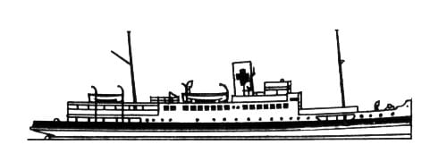 WW2 German Lazarettschiffe Glückauf Drawing