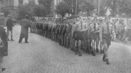 Hitlerjugend parade formation - Germany, June 18th, 1944
