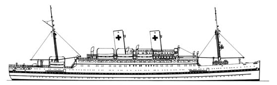 Hospital Ship Monte Rosa Drawing