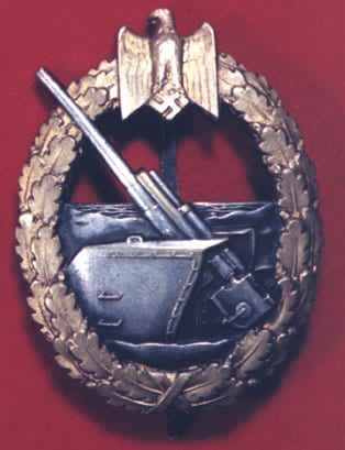 Kriegsmarine War Badge for Naval Artillery