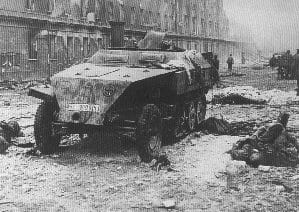 WW2 Berlin Germany Destroyed Armored Car