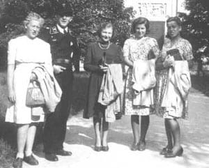 Rudi Salvermoser on leave with friends in Munich in 1944