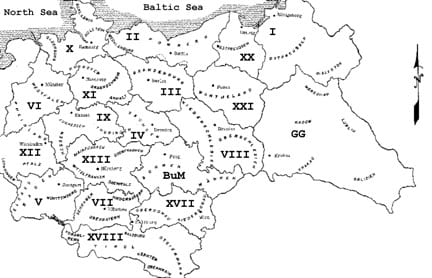 Map of German Wehrkies