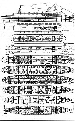 Wilhelm Gustloff Deck Plans